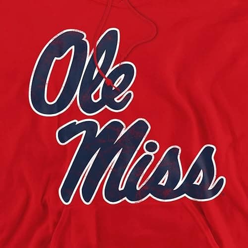 University of Mississippi Official Distressed Primary Unisex Adult Pull-Over Hoodie thumbnail 2