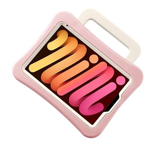 LeiJue Kids Case for iPad Mini 7 (A17 Pro) 2024 /iPad Mini6 2021, Light Weight Heavy Duty/Shockproof/Drop Proof with Handle/Kickstand, Child Friendly Cover for iPad Mini 7th/6th Gen 8.3inch (Pink) thumbnail 9