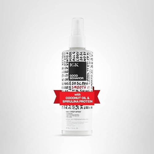 IGK GOOD BEHAVIOR 4-in-1 Prep Spray | Leave In + Detangle + Heat Protectant | Vegan + Cruelty Free | thumbnail 17