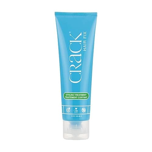 Crack HAIR FIX Styling Treatment - Multi-Tasking, Anti-Frizz, Leave-In Styling Cream with Protection from Humidity, Chlorine, Heat Treatments & Sun, 3 oz - Lemongrass - 3 Ounce (Pack of 1)