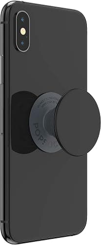 PopSockets: PopGrip Basic - Ausziehbarer Sockel und Griff für Smartphones und Tablets [Top Nicht Austauschbar] - Schwarz thumbnail 5
