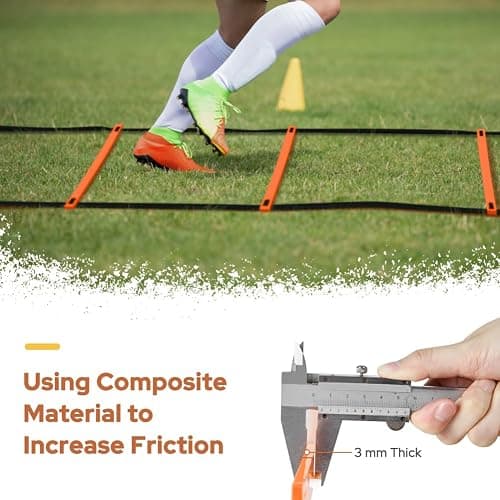 GHB Pro Agility Ladder Agility Training Ladder Speed 12 Rung 20ft with Carrying Bag thumbnail 6