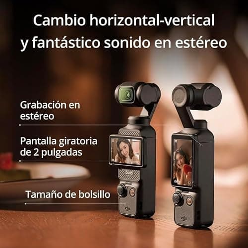 DJI Pack para Creadores Osmo Pocket 3, cámara con CMOS 1'' y 4K/120 fps, estabilización en 3 Ejes, Seguimiento de Caras/Objetivos, Enfoque rápido, Incluye micrófono Sonido nítido, pequeña thumbnail 4