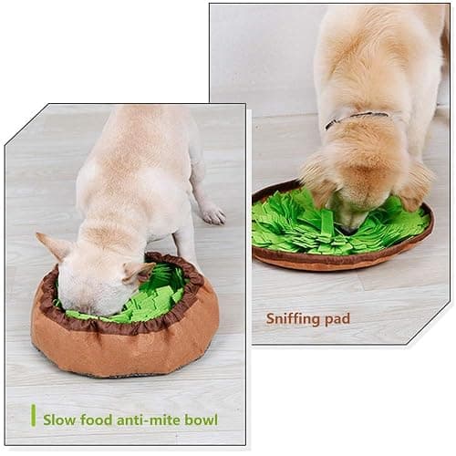 AWOOF Pet Snuffle Mat for Dogs, Interactive Feed Game for Boredom, Encourages Natural Foraging Skills for Cats Dogs Bowl Travel Use, Dog Treat Dispenser Indoor Outdoor Stress Relief thumbnail 3