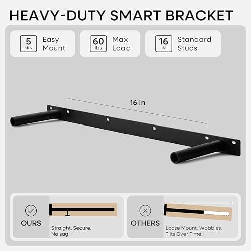 Homeforia 30 Inch Floating Shelves, High-End Solid Pine Wood, Set of 2 | Classic White Finish, Holds Up To 50 Lbs Per Shelf, Hidden Brackets, Hardware Included, 30 x 6.5 x 1.75 Inch thumbnail 4