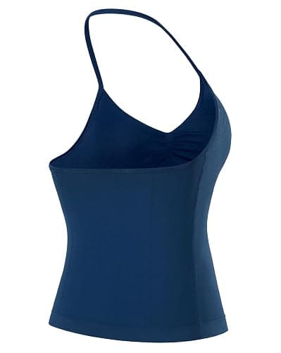 AUROLA Influence Longline Strappy Workout Halter Tops for Women,Removable Cups Padded Bras Impact Gym Yoga Sleeveless Top thumbnail 4