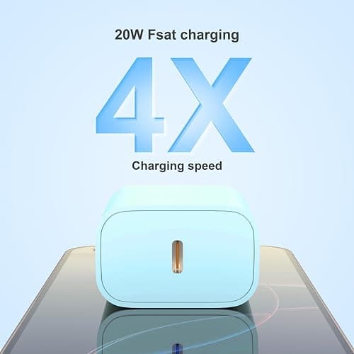 USB C Charger for iPhone 17/16/15[MFI Certified] 20W iPhone Fast ChargerBlock with 6FT 2Pack USB C Cable foriPhone 17/17 Pro Max/16/16 ProMax/15 Series thumbnail 5