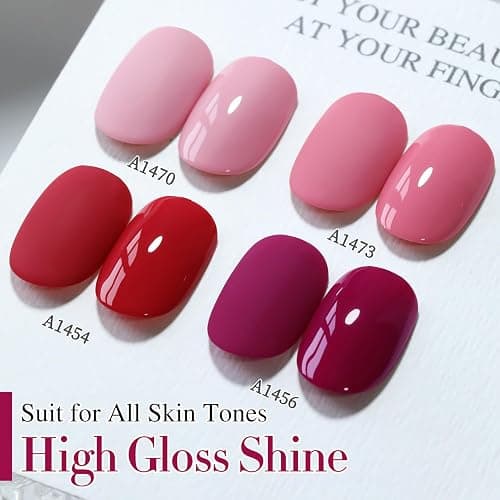 Double Rhythm 15ML Gel Polish Pure Sheer Same Color Same Bottle Soak Off Gel Polish Art Manicure Salon DIY at Home for Women (Wine Red-A1456) thumbnail 8