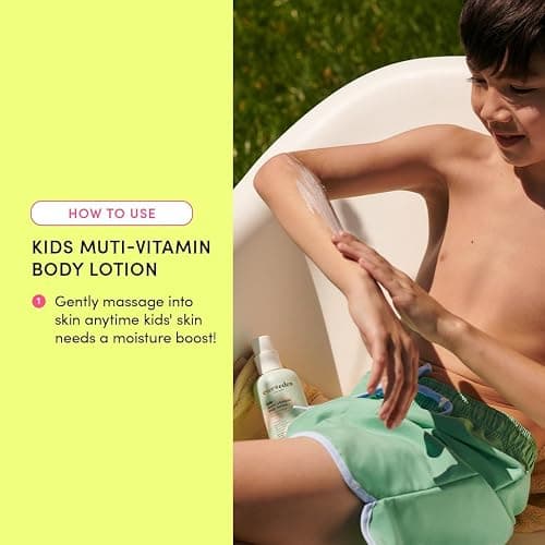 Evereden Kids Multi-Vitamin Body Lotion (6.7 fl.oz., Cool Peach): Gentle & Non-Toxic Moisturizing Kids Lotion | Nourishing & Protective Lotion for Kids thumbnail 5