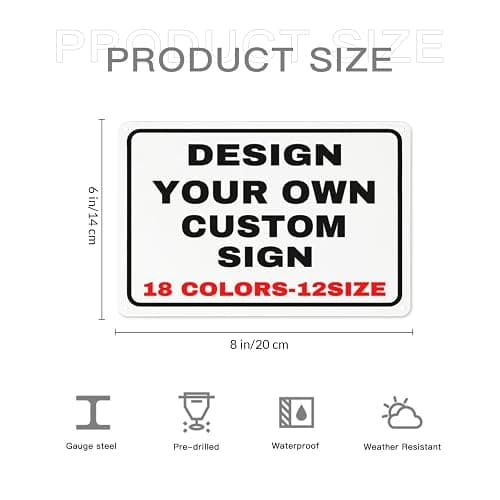 Custom Metal Personalized Signs With Photo Text Logo - Wall Decorative House Signs For Business Office Home thumbnail 3
