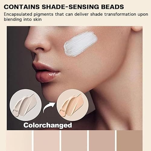 Foundation 4 in 1 - Color Changing Foundation, Medium Spectrum with SPF 50, Hypoallergenic Hydrating Liquid Concealer, Long-lasting & Waterproof Natural Finish - 1.0 fl oz thumbnail 4