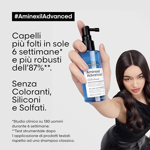 L'Oréal Professionnel Paris Siero Rinforzante, Per Capelli Assottigliati, Anti-Caduta, Per Capelli Folti e Sani, Con Aminexil 1.5%, Fuller & Stronger, Aminexil Advanced, 90 ml thumbnail 2
