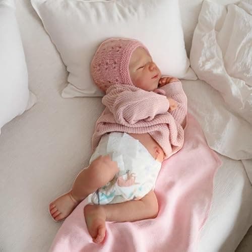 Zero Pam Silicone Baby Dolls Full Body-19'' Lifelike Reborn Baby Dolls Girl, Realistic Babys Doll, Anatomically Correct Girl, Sleeping Newborn Babies Doll, Reborn Babies, Real Life Babys for Girls thumbnail 4