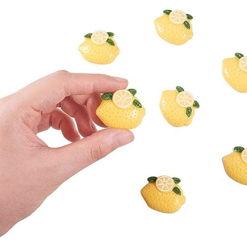 LiQunSweet 20 Pcs Flatback Cabochons Lemon Fruit Yellow Miniature Food Art Supply Decoden Charm DIY Embellishment Phonecase Hair Clip Craft Jewelry Making thumbnail 3