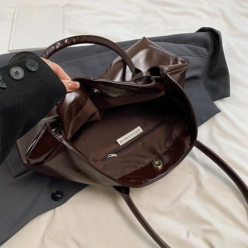 Cymwer Damen-Hobo-Handtasche aus PU-Leder, lässige Umhängetasche, modische Tasche mit Griff oben, große Arbeitstaschen for Arbeit, Einkaufen, Reisen thumbnail 5