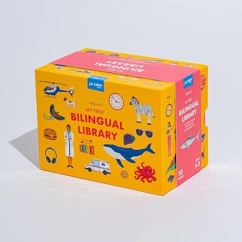 My First Bilingual Library: A Spanish-English Vocabulary Board Book Set of Colors, Numbers, Animals, ABCs, and More (Si Sabo Bilingual Books for Kids) thumbnail 2