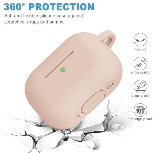Case for Apple Airpods Pro 3 (2025) - VOTILE Airpods Pro 3 Cases Cover Women Silicone iPods Pro 3 Earbuds Wireless Accessorie Charging Cases Girl Bling Keychain for Airpod iPods Pro 3 - Milk Tea thumbnail 4