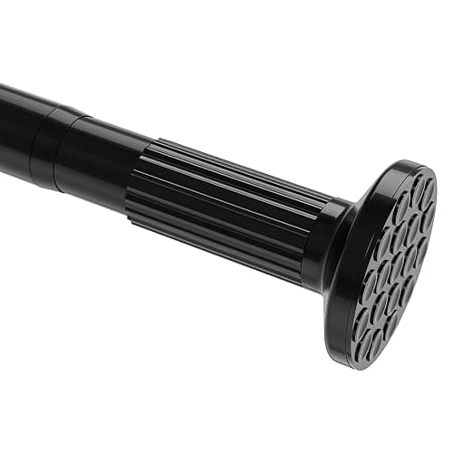 Tension Curtain Rod, 51-165 Inch,Spring Shower Closet for Windows or Shower,Easy to Install, No Drilling, Rust, Bathroom, Rod Diameter 1.26 Inches, Black,Umimile - Image 1