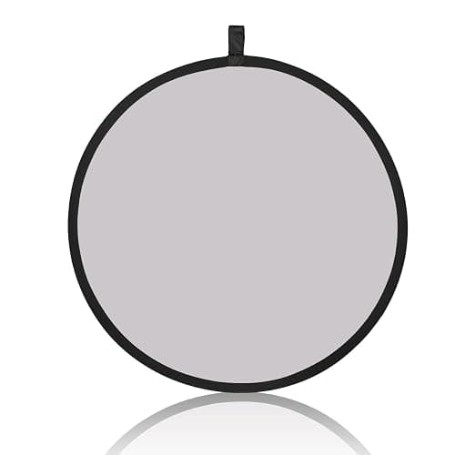 NEEWER 22 Inch/60 Centimeter Light Reflector Light Diffuser 5 in 1 Collapsible Multi Disc with Bag - Translucent, Silver, Gold, White, and Black for Studio Photography Lighting and Outdoor Lighting thumbnail 8