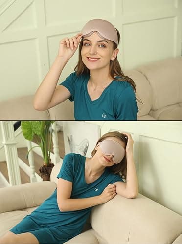 Sleep Mask, 3D Deep Contoured Eye Covers for Sleeping, 99% Block Out Light Eye Mask,Zero Pressure Cup Blindfold for Men Women, with Adjustable Strap for Sleeping, Yoga, Traveling (Pink) thumbnail 2