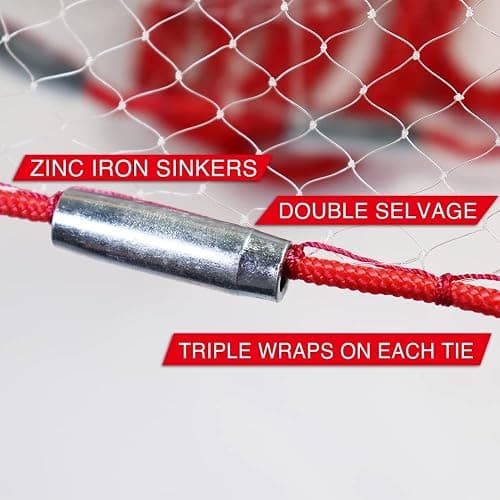 BasicGear Cast Net | 3ft-12ft Radius, 3/8 or 1/4 inch Mesh for Freshwater and Saltwater Bait Fish| Professional Grade and Upgraded Material | Throw Style thumbnail 6