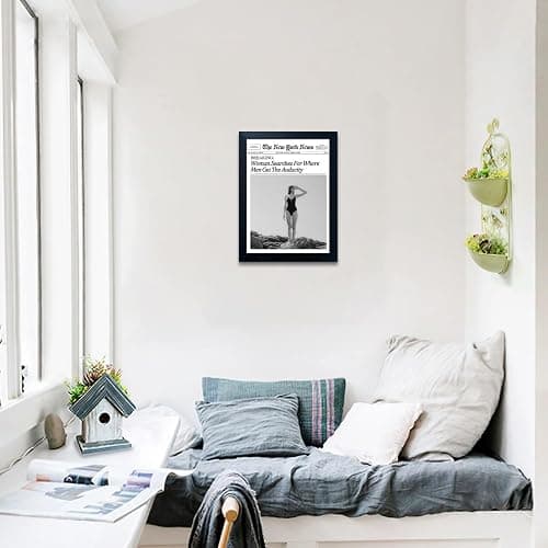 Trendy Newspaper Wall Art New York Poster Framed Prints For Dorm Aesthetic Woman Searches For Where Men Get The Audacity Poster Canvas Fashion Retro Girl Room Magazine Headline Bedroom Decor thumbnail 4