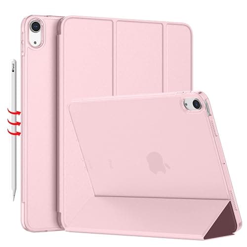 iMieet iPad Air 11 Inch Case M3 2025/M2 2024 - iPad Air 5th/4th Generation Case 2022/2020 10.9 Inch, Slim Hard PC Translucent Back Shell Cover, Support Touch ID(Pink) - Image 1