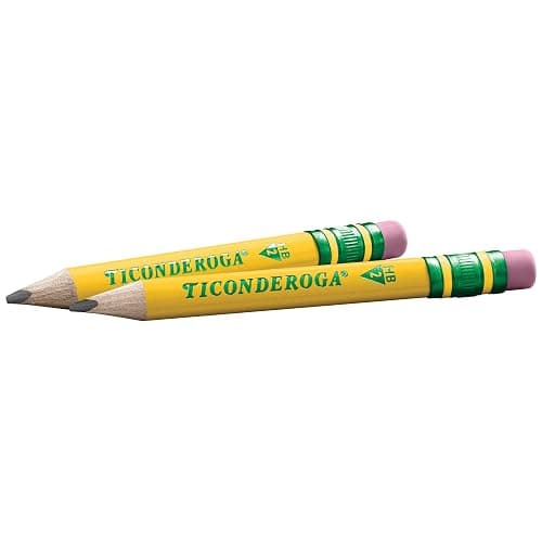 Ticonderoga My First Short Triangular Wood-Cased Pencils, #2 HB Soft | With Erasers, Yellow, 4 Count, Standard Size, High Quality Eraser thumbnail 6