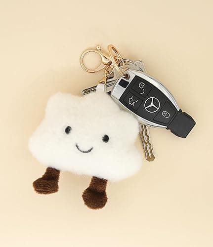 Zitokin Cute Cloud Plush Keychain for Backpack, Kawaii Purse Bag Charms for Handbags Accessories Gift for Women thumbnail 3