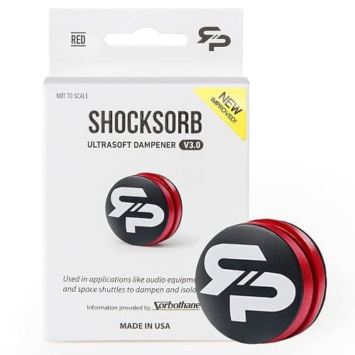 RTP Tennis Racket Vibration Dampener - ShockSorb Original or Ultrasoft V3 The Only Dampener Made for Pain Relief - Handcrafted with Patented Material Sorbothane Made in USA - 1 Pack Limited Warranty - Image 1