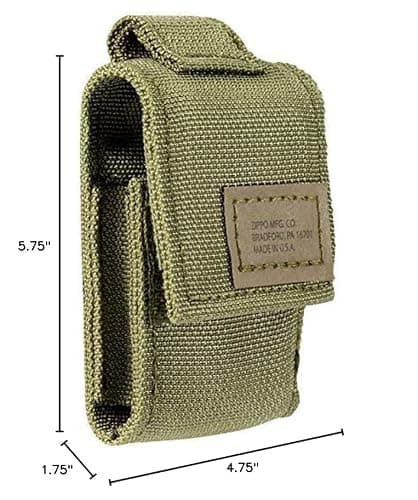 Zippo OD Green Tactical Pouch and Black Crackle Windproof Lighter Gift Set thumbnail 2