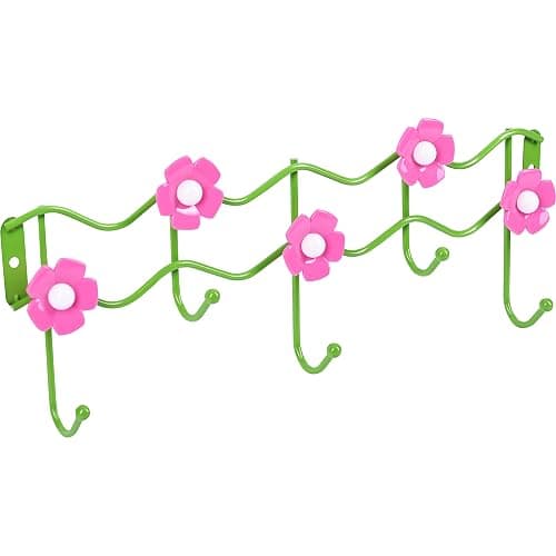 Galashield Kids Coat Rack Wall Mount Hooks for Kids Room Flower Design Hook for Boys and Girls Towel, Clothes, Hat, Backpack Hanger - Image 1