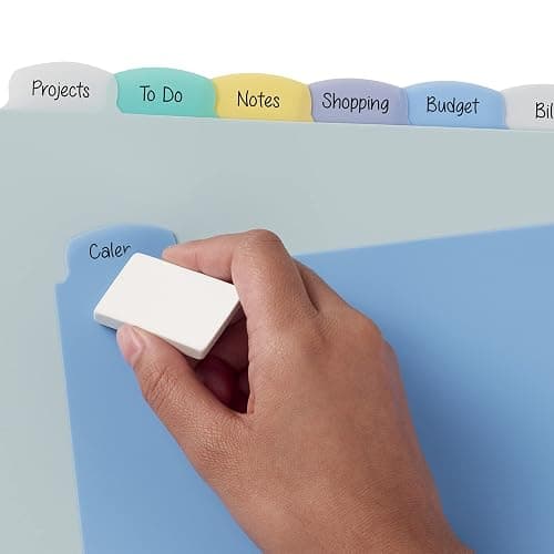 Avery Big Tab Write & Erase Durable Plastic Dividers for 3 Ring Binders, 8-Tab Sets, Pastel Colors, 3 Sets of Binder Dividers, Great for Organizing Reports, Presentations, and More (31351) thumbnail 7