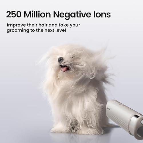 JirPet Neck Dryer for Pet Grooming, Hands-Free High Velocity Dog Dryer | 146 MPH(75 m/s) Air Speed, 250 Million Negative Ions, 1500W Professional Low Noise Dog Dryer with 3 Speeds & 4 Temp, Portable thumbnail 6