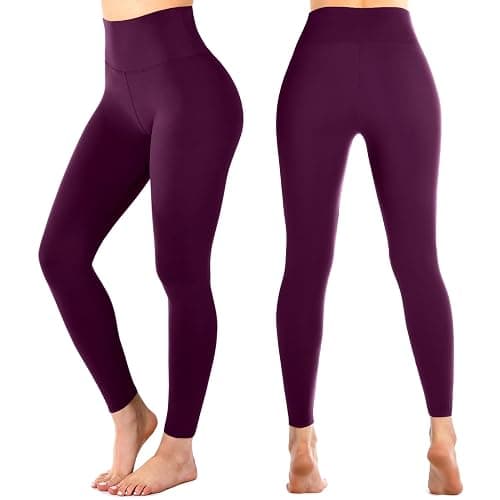Leafigure High Waisted Leggings for Women- Soft No See-Through Yoga Pants for Gym Workout Running thumbnail 2