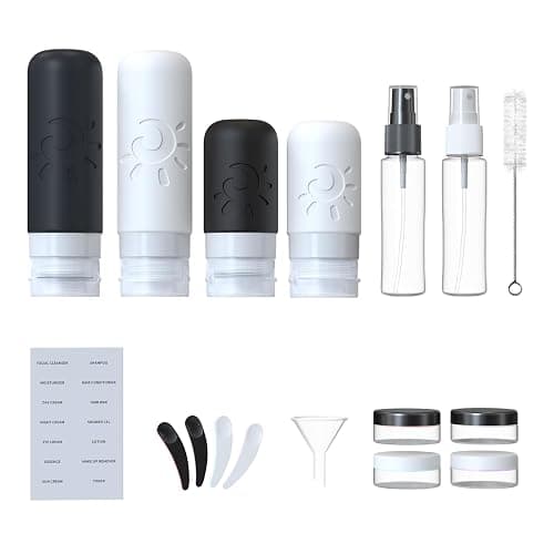 Zafit 18 Pack travel Bottles for Toiletries, TSA Approved Silicone Travel Containers Leak Proof Refillable Travel Accessories for Shampoo Conditioner Lotion Body Wash(Multicolored G) thumbnail 2