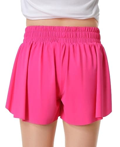 Girls Flowy Shorts Butterfly Shorts for Kids with Pocket 2-in-1 Athletic Shorts Running Shorts for Girls thumbnail 3