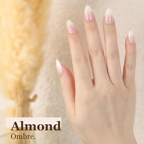 Teenitor Almond French Tip Black Press On Nails - Short, Medium Coffin Shapes - Glue On Nails Kit thumbnail 3