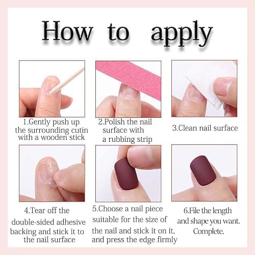 Pink Aura Press on Nails Short Almond Fake Nails Cute False Nails Press ons with Design for Women Manicure,Glossy Finish | Reusable | Nail Kit with Jelly Adhesive Tabs | 24 Pcs thumbnail 7