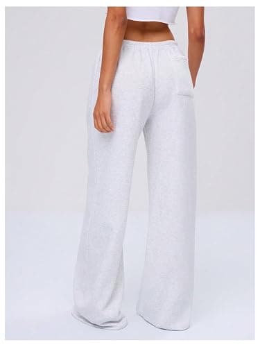 SHENHE Women's Y2k Baggy Sweatpants Low Rise Wide Leg Drawstring Open Bottom Loose Pants thumbnail 4