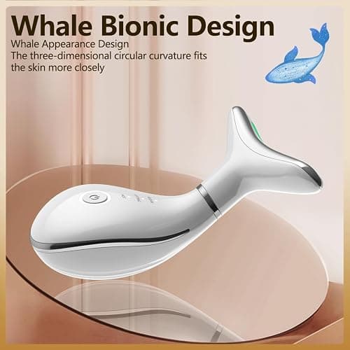 Home face and Neck Anti-Wrinkle and Anti-Aging Beauty Tool, Convenient 3-in-1 Skin Care Facial Massager, Face Shaping Tool, Vibration for Daily use at Home (White) thumbnail 2