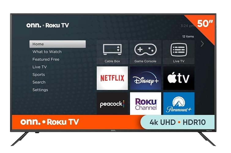 ONN 50-Inch Class 4K Ultra HD LED Smart TV HDR (2160p) Resolution, 60 Hz Refresh Rate, DLED Display, Wireless Streaming, 100012585 (Renewed) - Image 1
