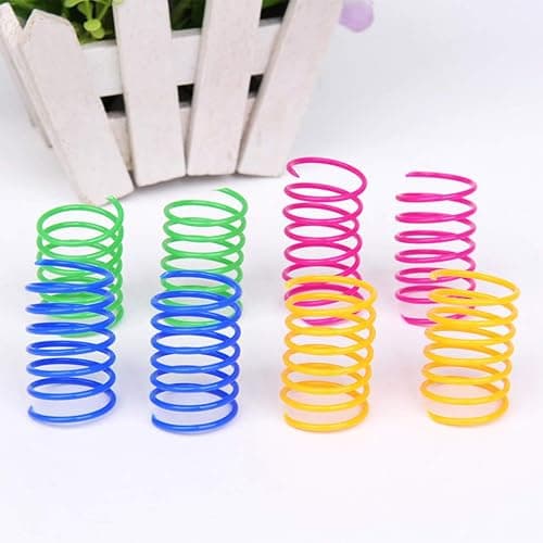Andiker Interactive Cat Spiral Creative Spring Toy to Kill Time and Keep Fit, Sturdy and Heavy Plastic for Swatting, Biting, Hunting Kitten Toys, Colorful, 12 pcs thumbnail 6
