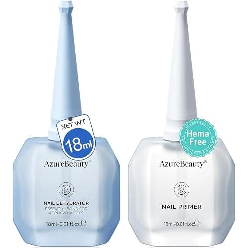 AZUREBEAUTY 18ml Nail Dehydrator and Primer, Acid-Free & Hema-Free Nail Prep Kit, No Lifting Bond for Gel Polish & Acrylic, Quick Dry Professional Natural Nail Primer for Long Lasting Manicure - Image 1