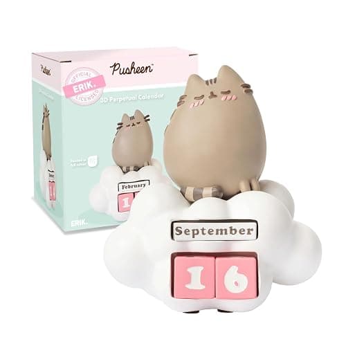 Grupo Erik Perpetual Calendar - Pusheen Merchandise | Desk Calendar, Home Office Desk Accessories, Home Decor Accessories | Pusheen Gifts For Cat Lovers - Image 1