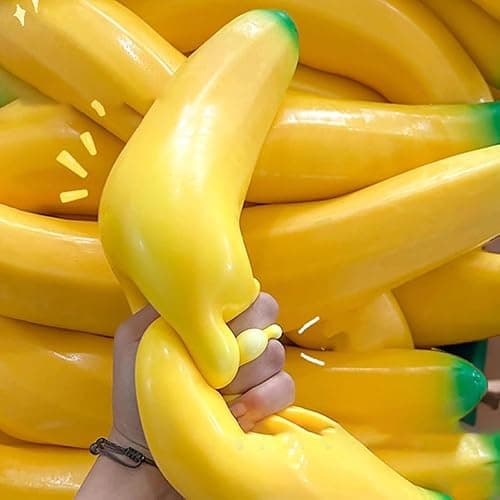 Bannana Squishy Toy, 2026 New Giant Banana Squishy, Banana Squishys Jumbo, Soft Jumbo Squishys Bananas Toys for Stress Relief and Enhancement for Work School, Soft PU Foam（17 Inch thumbnail 6