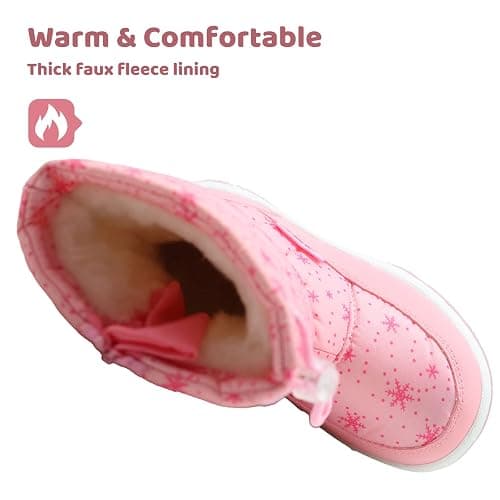 Apakowa Kid's Girls Cold Weather Snow Boots (Toddler/Little Kid) thumbnail 3
