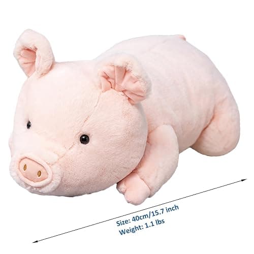 Fawowe Weighted Stuffed Animals, Weighted Pig Stuffed Animal Cute Pig Weighted Plush Animals Hugging Pillow Toy Gifts for Adults and Kids, 15.7 inch thumbnail 3