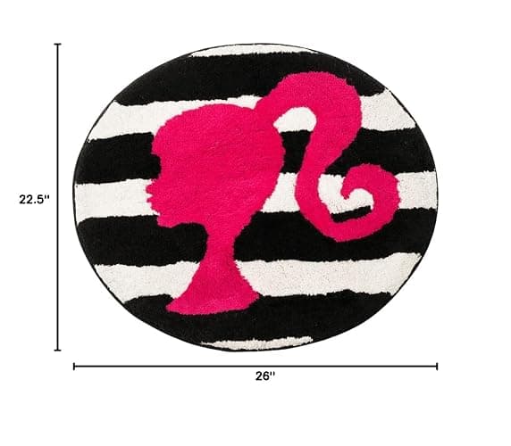 Collectibles Barbie 100% Cotton Non Slip Plush Bathroom Mat Rug (Officially Licensed Product) by Franco thumbnail 2