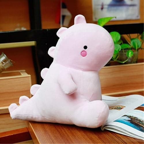 VHYHCY Cute Dinosaur Plush Toys, Fat Dinosaur Stuffed Animals Dolls, Soft Plush Dino Plushie, Birthday Gifts for Kids Girls Boys Pink 12 inch thumbnail 2